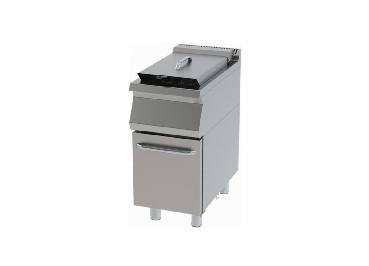 FRYER WITH CUPBOARD WITH GAS