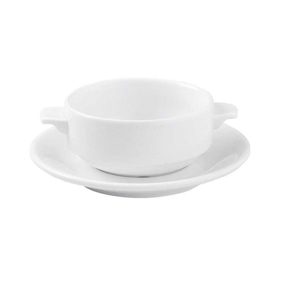 İstanbul Porselen Kulplu Kase ve Tabağı