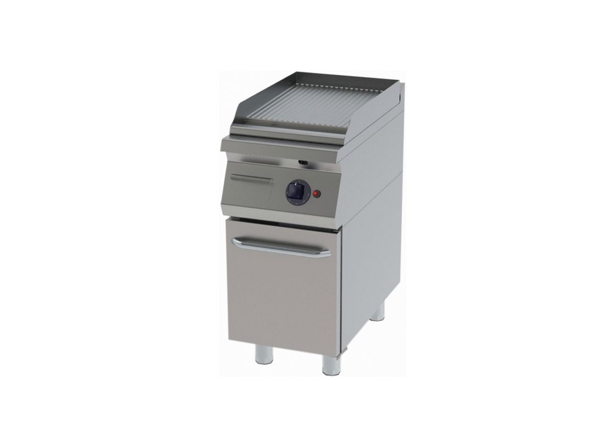 GRILL RIBBED WITH CUPBOARD WITH GAS