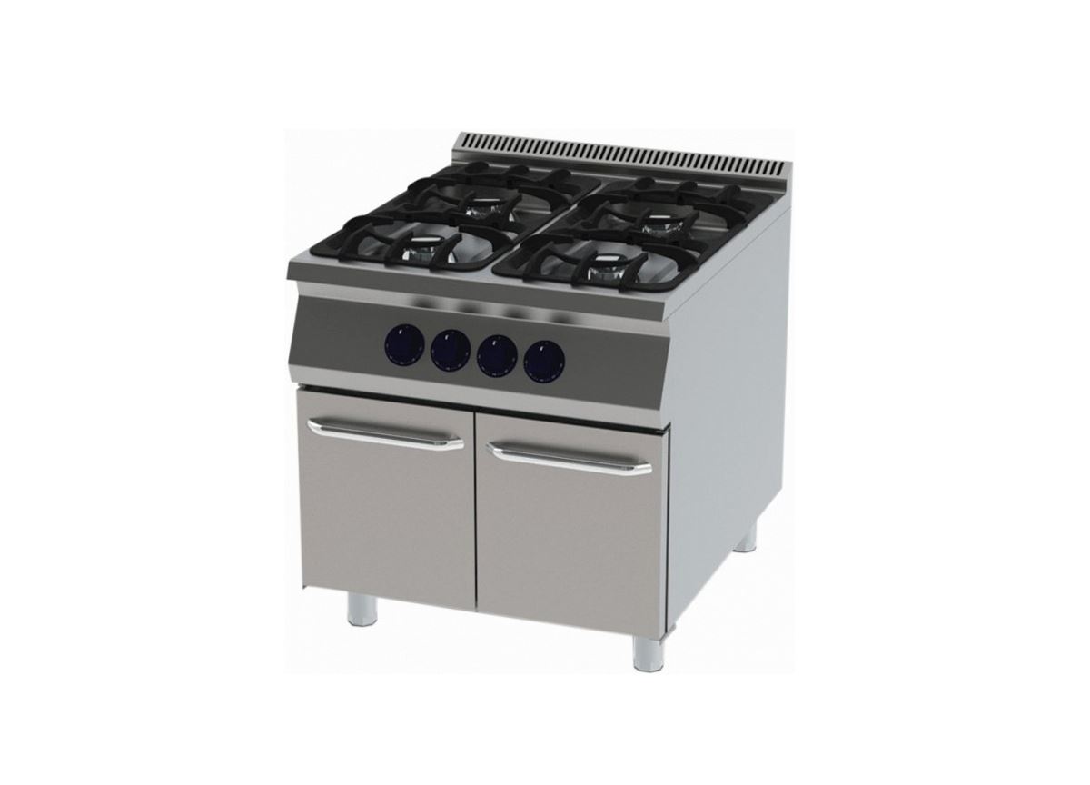 COOKER WITH CUPBOARD WITH GAS